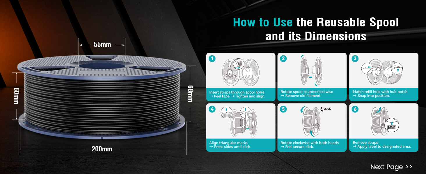 SUNLU ABS Filament 1.75mm 3D Printer Filament
