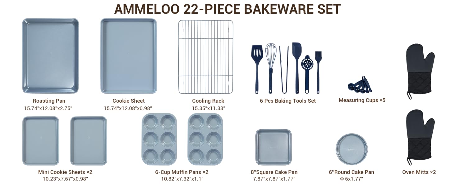 bakeware set 22pcs
