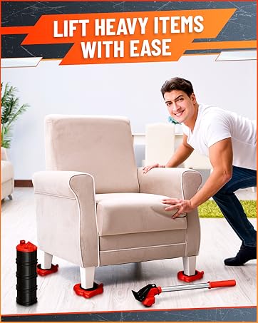 red rollers and appliance lifter tool heavy furniture sliders move items without scratching