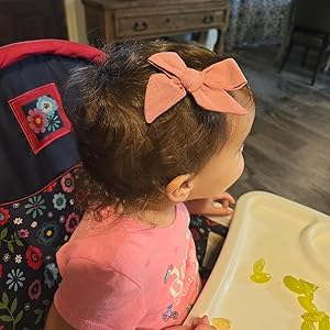 pigtails hair bows in autumn