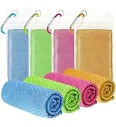Amgico 4 Pack Cooling Towel(40"x12") for Neck and face, Ice Towel, Soft Breathable Towels, Coolin...