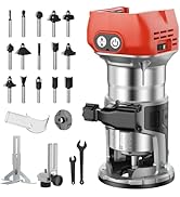 Cordless Compact Router Compatible with Milwaukee 18V Battery (Bare Tool), 800W Brushless Palm Ro...