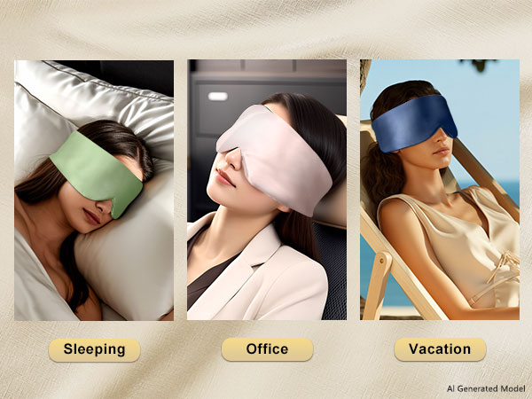 Breathable silk material, no stuffiness for night sleep and office nap use