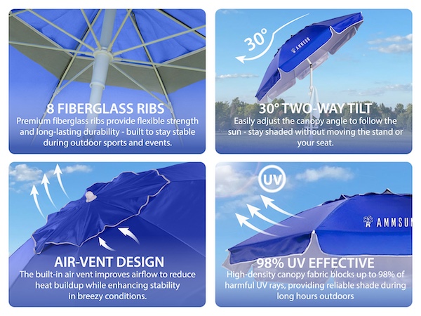 portable umbrella with stand