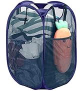 HOUSE AGAIN [Reinforced] Strong Mesh Pop-up Laundry Hamper, Quality Collapsible Laundry Basket wi...