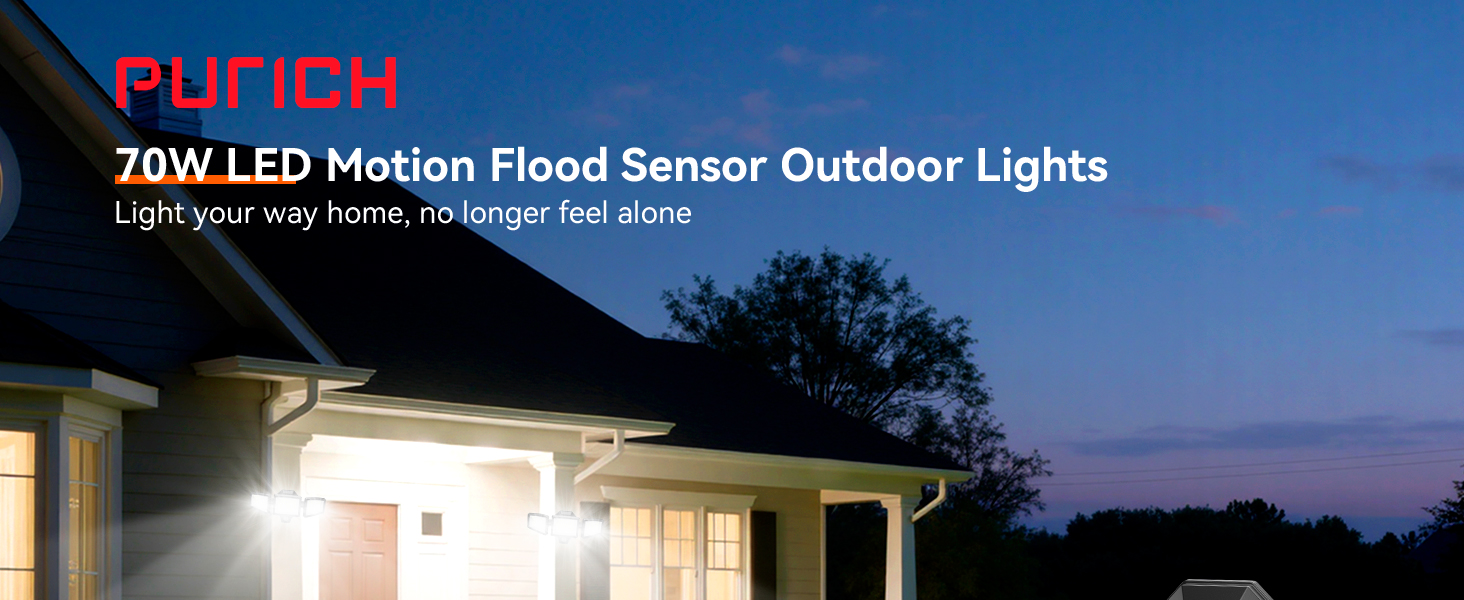 LED Motion Flood Sensor Outdoor Lights