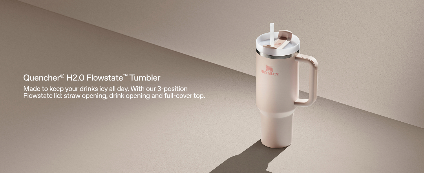 Made to keep your drinks icy all day. With our 3-position Flowstate lid.
