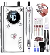 SAVILAND Electric Nail Drill Professional: 2024 Pro Future Tech 40000RPM Nail Drill Kit E File fo...