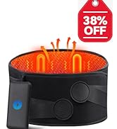 10000mAh Cordless Heating Pad with Massager for Back Pain Relief, 50-67" Lower Back Massager with...