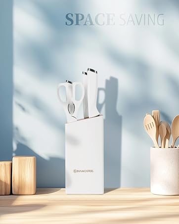 White Knife Block Set