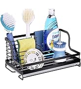 Consumest Sponge Holder Kitchen Sink Caddy Organizer, 304 Stainless Steel Kitchen Sink Organizer,...