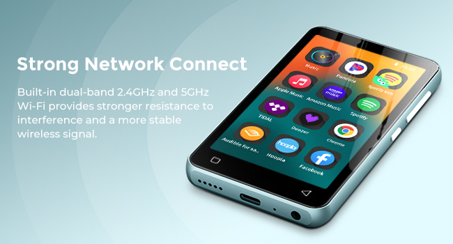 80 gb mp3 player with bluetooth and wifi