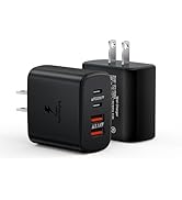 2-Pack USB C Charger Block, 40W Fast USB C Charging Block, 4-Port PD Power Adapter + QC Wall Plug...