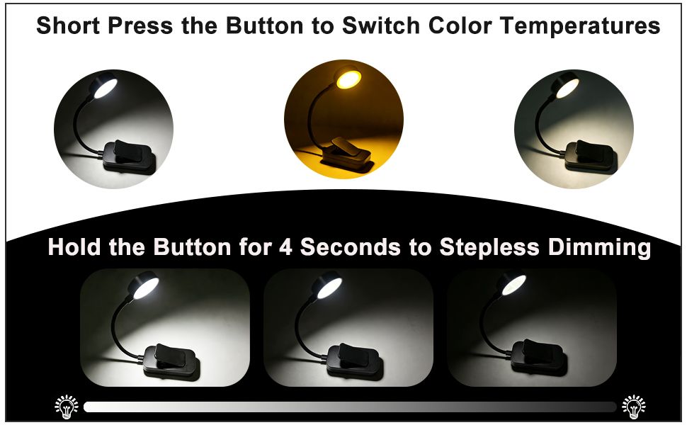 on for 4 Seconds to Stepless Dimming