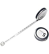 Pi Diameter Circumference Tape Measure - Imperial &amp; Metric 82inch/214cm, Locking Push-Button, Mod...