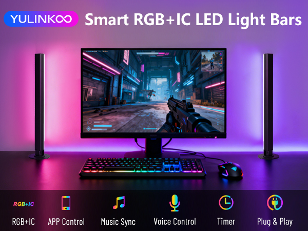 Smart RGB+IC LED Light Bars