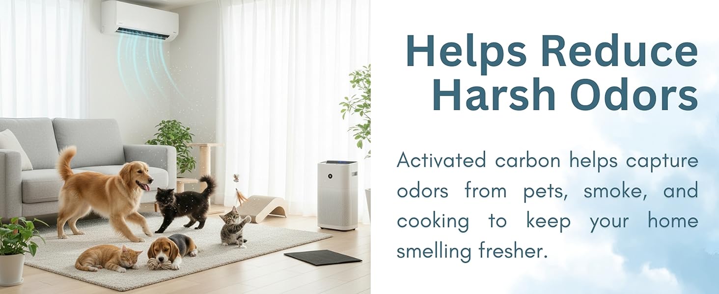 helps reduce harsh odors activated carbon helps from pets smoke cooking home smelling fresher