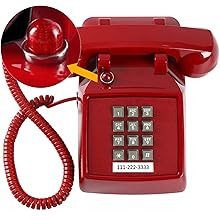 Single line 2500 desk telephone red