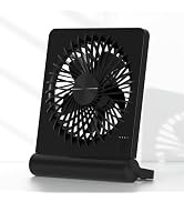 JOSTRY USB Fan,Mini Desk Fan with Strong Airflow, Ultra Quiet Small Desktop Fan 220° Tilt Folding...