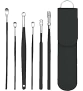6 Pcs Ear Wax Removal Kit,Ear Cleaner Tools: Mini Portable Ear Scope with Stainless Steel 360° Sp...