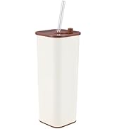DEQIANG 20oz Tumbler with Straw and Lid, Travel Mug Water Tumbler, Vacuum Insulated Cup,Steel Ins...