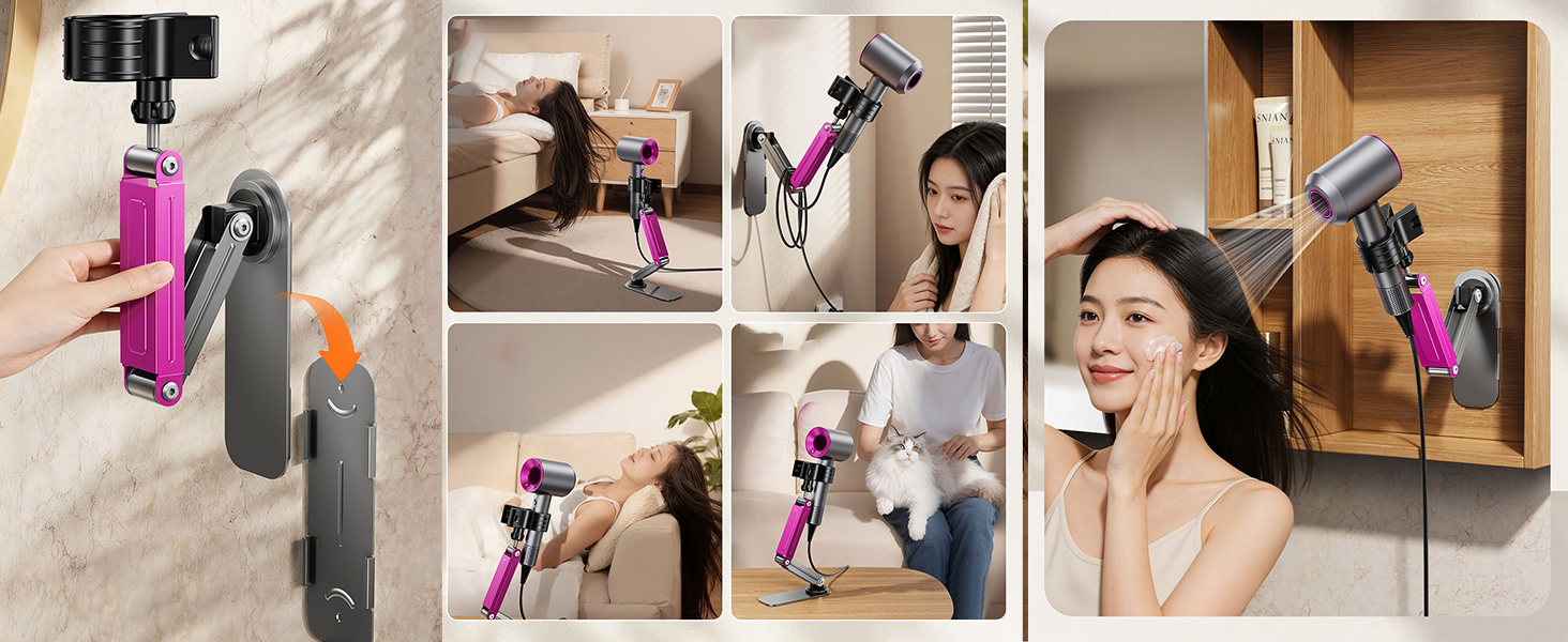 Hands-free hair dryer stand