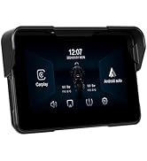 HD IPS Touch Screen Portable Wireless Carplay Screen for Motorcycle &amp;Wireless Android Auto GPS Na...