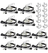 TIDRADIO Walkie Talkie Earpiece with Mic (Includes Earmolds and Ear Buds) 2 Pin Acoustic Tube Hea...