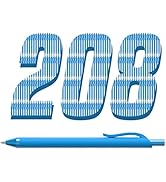 InkSlick 208 Pack Blue Pens - Bulk Pens, Medium Point Ballpoint Pens, Smooth Ink, 1.0MM Retractab...