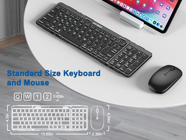 standard size keyboard mouse