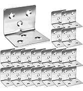80Pcs Stainless Steel Angle Brackets,1.2” x 1.2” x 1.5” Wide Small Corner Brace for Joining Furni...