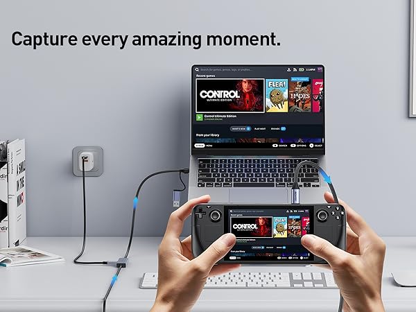 BENFEI USB C Video/Audio Capture Card Supporting Full HD 1080P 60FPS for Streaming, Recording