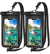 CACOE Universal IPX8 Waterproof Phone case 2 Pack-Up to 7.2",Phone Pouch with Adjustable Neck Lan...
