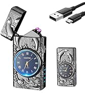 YOZWOO Electric Arc Lighter Rechargeable USB Lighters Plasma Lighter Dolphin Candle Lighters Cloc...