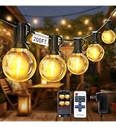 echosari Outdoor String Lights with APP Control, 200FT G40 LED String Lights for Outside with 84 ...