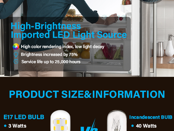 microwave bulbs over stove 40w