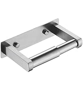 Pokim Brushed Nickel Toilet Paper Holder,Self Adhesive or Screw Wall Mount Toilet Roll Holder Sta...