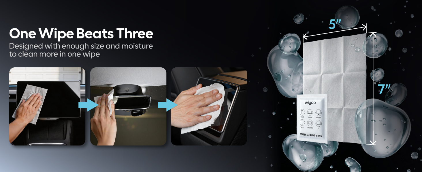 One wipe can clean three screens