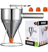 MyLifeUNIT Pancake Batter Dispenser, 20oz Multi-Caliber Stainless Steel Funnel Cake Dispenser wit...