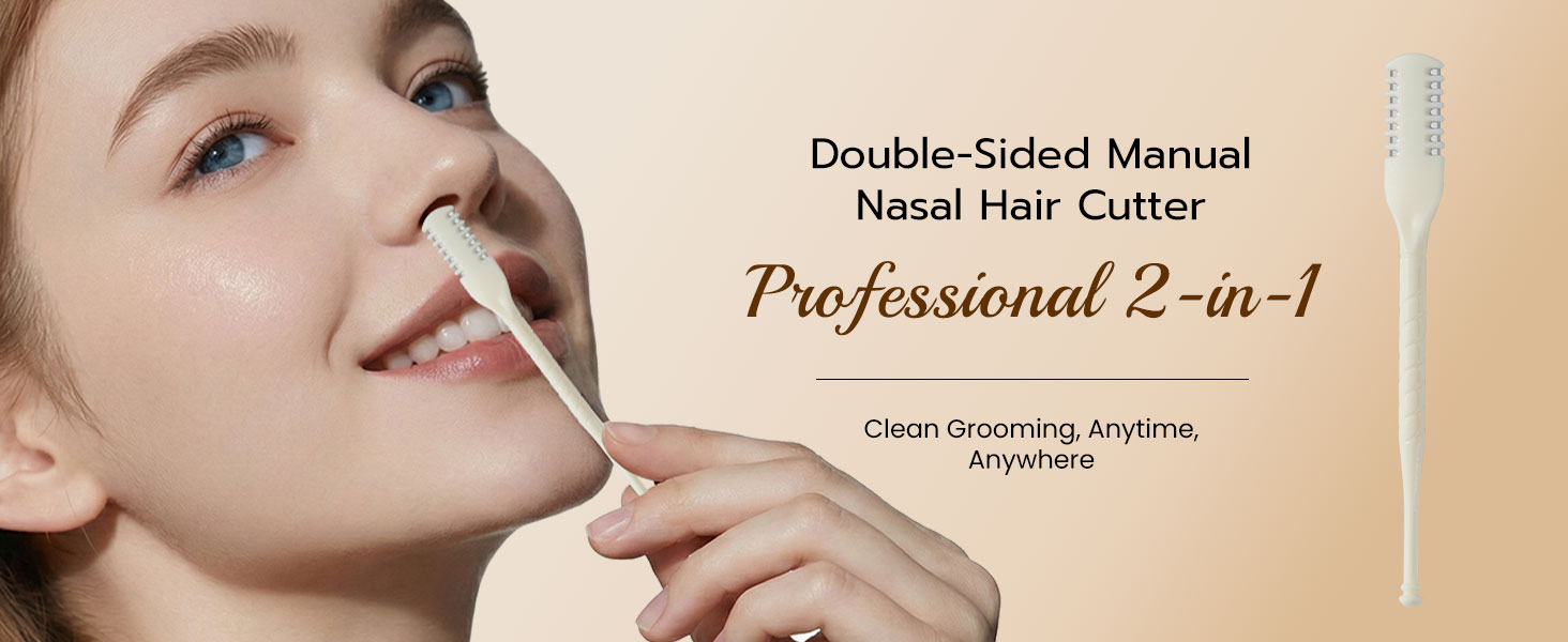 Professional 2-in-1 Double-Sided Manual Nasal Hair Cutter