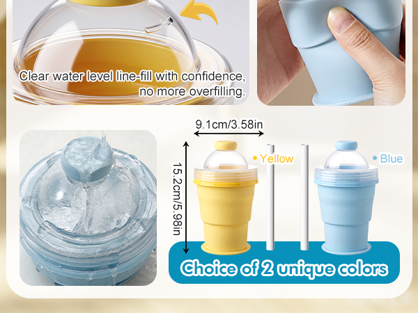 ice cube cup with straw
