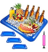 Inflatable Ice Serving Buffet Bar:BBQ Picnic Pool Party Supplies Buffet Luau Cooler with a Hand P...