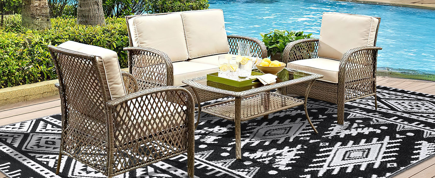 outdoor rug on deck