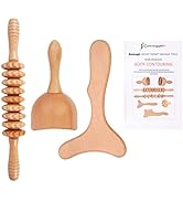 Komogir 3-in-1 Wooden Massage Tools for Lymphatic Drainage, Body Contouring and Anti-Cellulite