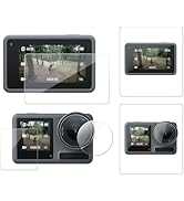 TELESIN [3 Pack] Lens Screen Protector for DJI Osmo Action 5 Pro Accessories, 0.3mm 9H Hardness U...