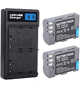 ANCBD 2-Pack EN-EL3e Battery with USB-C Dual Charger Compatible with Nikon D50, D70, D70s, D80, D...