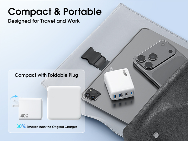 Compact with Foldable Plug