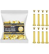 Performore 20 Pack of Chicago Screw Post Binding Screws, 23mm Brass Plated Metal Screw Posts for ...