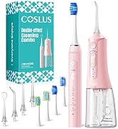 COSLUS C51C30 Electric Toothbrush with Water Flosser Combo: Portable Oral Clean Kit for Teeth Bru...