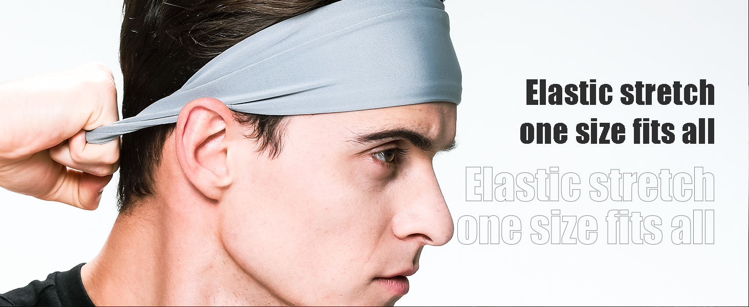 5-Pack Breathable Sport Headbands for Men